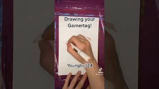 Young Bull Gamertag Time Lapse Drawing