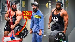 ELITE Powerlifter ANATOLY Use 32kg Mop | Pretended to be a CLEANER in a GYM #37