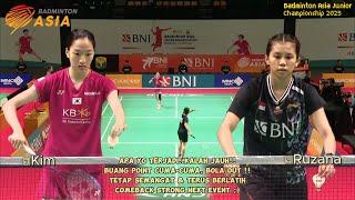 Ruzana (INA) vs Kim Min Ji (KOR) - WS U19 - QF | BAJC 2023