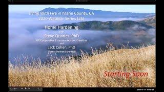 Wildfire Home Hardening: 2020 Webinar #5