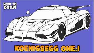 How to draw Koenigsegg One 1