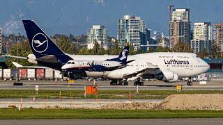 STUNNING! Lufthansa Boeing 747 LOUD Takeoff from Vancouver International Airport!