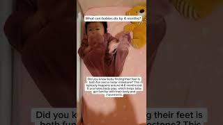 When baby can find their feet? #foryou #baby #shorts #newborn #mom