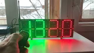 Handheld folding LED remote controlled scoreboard / Складное светодиодное табло с пультом