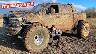 NEW RAM TRX On 4 Feet Tall Mud Boggers SHREDS EVERYTHING!!! *702HP THROWS MUD 100FT!*