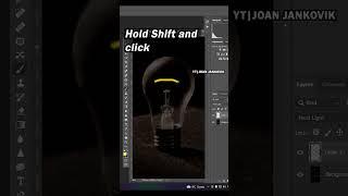 ADD LIGHT ON BULB IN PHOTOSHOP #shorts