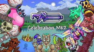 Celebration Mk2 vs All Bosses | Terraria (Master Mode)