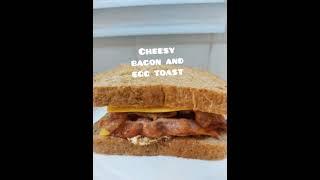 Cheesy bacon and egg toast #shorts