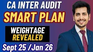 CA Inter Audit: High Scoring Strategy + Chapter-wise Weightage (Must Watch!) Sept 25