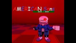 AMERICAN Sans Showcase in Undertale Endless Route Roblox