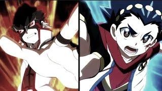 Valt VS Shu (Masked Red Eye Rematch (Beyblade Burst God/Evolution)