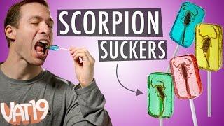 Lollipops with Real Scorpions Inside!