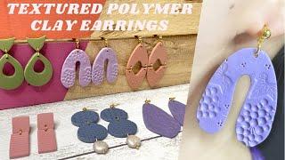 Textured Polymer Clay Earrings | DIY Earrings using Household Items | Polymer Clay | Trendy Earrings