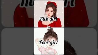 Rich girl vs poor girl heels  dress  makeup  purse  etc #shorts