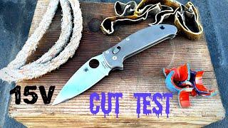 Cut Test: Spyderco Manix 2 in 15V! The Hype is Real!!