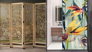 HOME DECOR  BEAUTIFUL INTERIOR FROSTED GLASS DIVIDER || HIGH QUALITY FROSTED GLASS PARTITION IDEAS