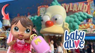 NEW Baby alive crib life doll goes on an outing to Universal studios!