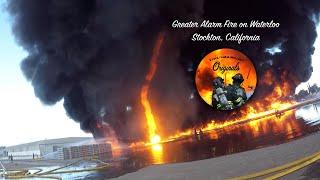 Greater Alarm Pallet Fire on Waterloo Road, Stockton, California