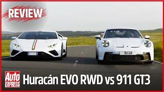 Porsche 911 GT3 vs Lamborghini Huracán EVO RWD: epic road and track test with Steve Sutcliffe