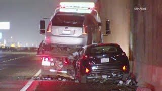 Driver Killed in Rear-End Crash Into Stopped Tow Truck on 60 Freeway in Ontario