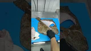 How to fillet a Turbot fish. Разделька рыбы Тюрбо