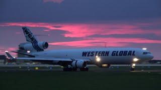 twilight mesmerizing arrival classic design, Douglas MD11F ,WESTERN GLOBAL  , N804SN , Oostende