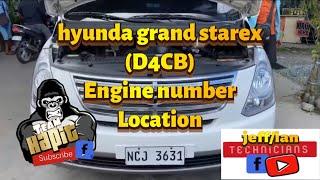 Hyundai | grand starex | D4CB engine | engine number location | diesel