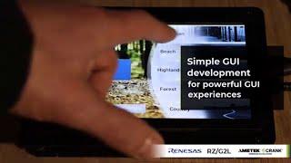 Renesas RZ/G2L | Smart device demo GUI built using AMETEK Crank's Storyboard