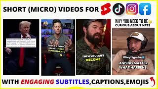 How to add Subtitles & Captions To Videos For TikTok & Reels Like Grant Cardone & Alex Hormozi 2022