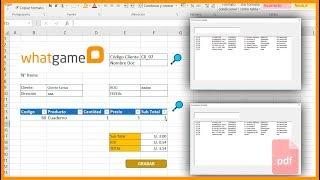 Excel - Como crear factura automática con búsquedas inteligentes y  reportes PDF  Excel 2016