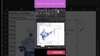 Make India Map In Excel 2021 #indiamap #exceltutorial #excelvideos #mapinexcel #excelchartstutorial