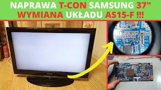 Broken SAMSUNG TV 37" - displaying white screen! T-CON repair AS15 replacement AS15-F to AS15-G