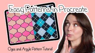 Easy Pattern Design on your iPad - Ogee and Argyle Pattern Tutorial in Procreate