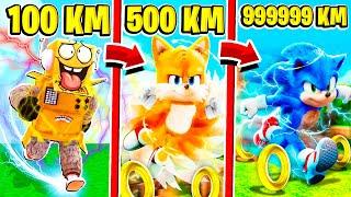 СИМУЛЯТОР СКОРОСТИ СОНИКА Самый БЫСТРЫЙ В МИРЕ НУБ И ПРО ВИДЕО ROBLOX Sonic Speed Simulator