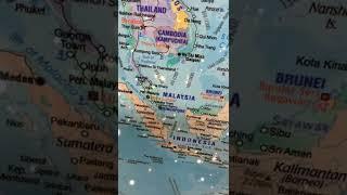 Globe Map World Pin Malaysia to France