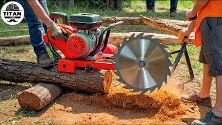 Fastest Automatic Firewood Processing Machine | Homemade Modern Wood Cutting Chainsaw Machines #9