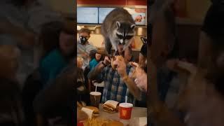 GANG OF RACCOONS ROB McDonald’s — Reporter & Cameraman Chase Them!  | LIVE BAMBI BOOM