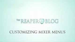 Customizing Mixer Menus in REAPER