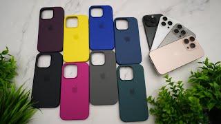 All iPhone 16 Pro Apple Silicone Cases on All iPhone 16 Pro Colors!