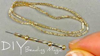 Easy Beaded Necklace Tutorial: Seed Bead Jewelry Making Tutorials with Bugle Beads