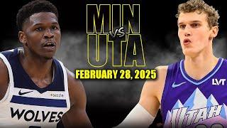 Minnesota Timberwolves vs Utah Jazz Full Game Highlights - February 28, 2025 | NBA Regular Season