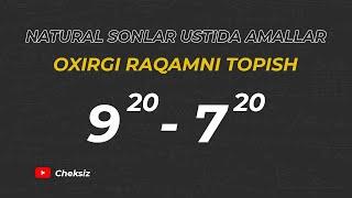 Oxirgi raqamini topish | #Cheksiz #Matematika