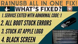 [RA1NUSB-Fix] New all in one fix | Black screen + Boot errors + Apple logo stuck Fix | Checkra1n