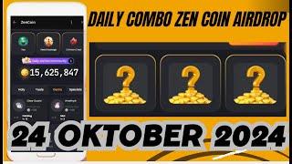 Zen coin Daily Combo 24 oktober 2024  Hari ini  | Kartu Kombo Zen Coin Hari ini