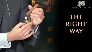 How To Properly Light A Cigar | With Davidoff of London