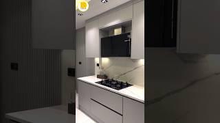 Modular Kitchen U Shaped Profile Glass Door Interior Design#modularkitchendesign #hiranandaniestate