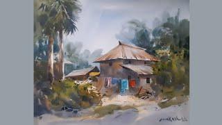 Watercolour demo by Prakash Mahato