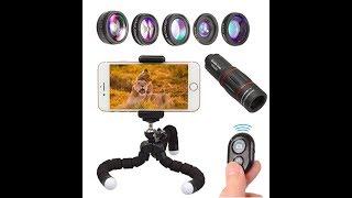 Apexel 18x zoom Phone lens + 5in1 lens + Gorilla Pod Unboxing LensOn