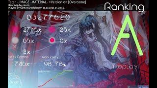 osu!Taiko Tatsh - IMAGE  -MATERIAL- Version o (Overcome) 2 MISS (7,14  OD 7,2 98,78% acc)