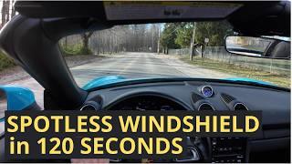 EASIEST Way to Clean INSIDE of CAR WINDSHIELD in 120 seconds or Less! (Step-by-Step Guide)